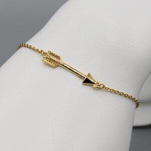 Arrow bracelet love travel direction gold tone